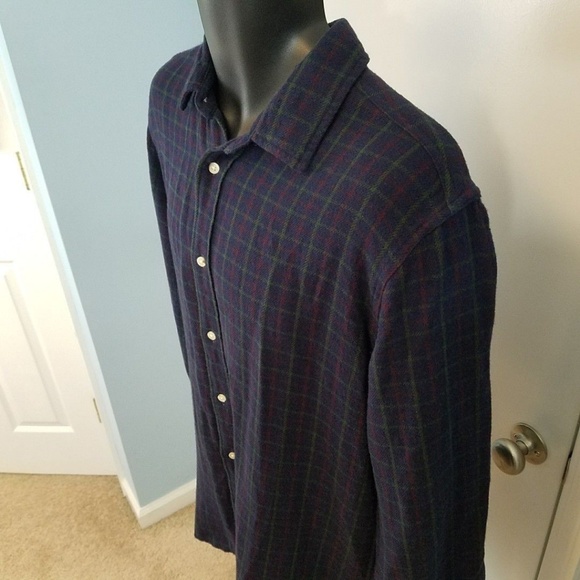 NWOT Knowledge Cotton Apparel Plaid Shirt Sz Large - Picture 2 of 5